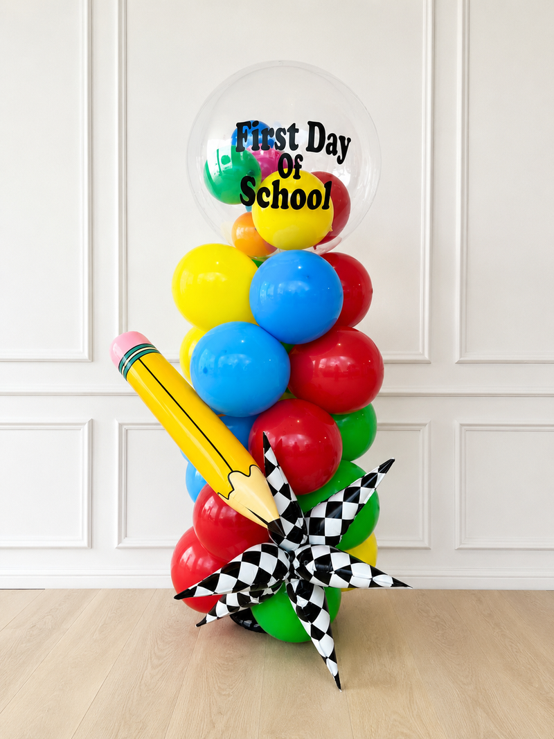 Back to school balloon stack