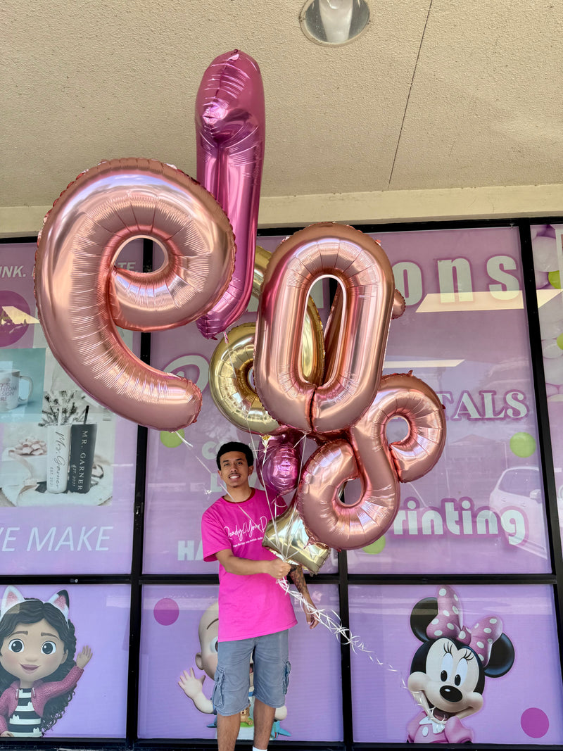 Large Foil Numbers 34"