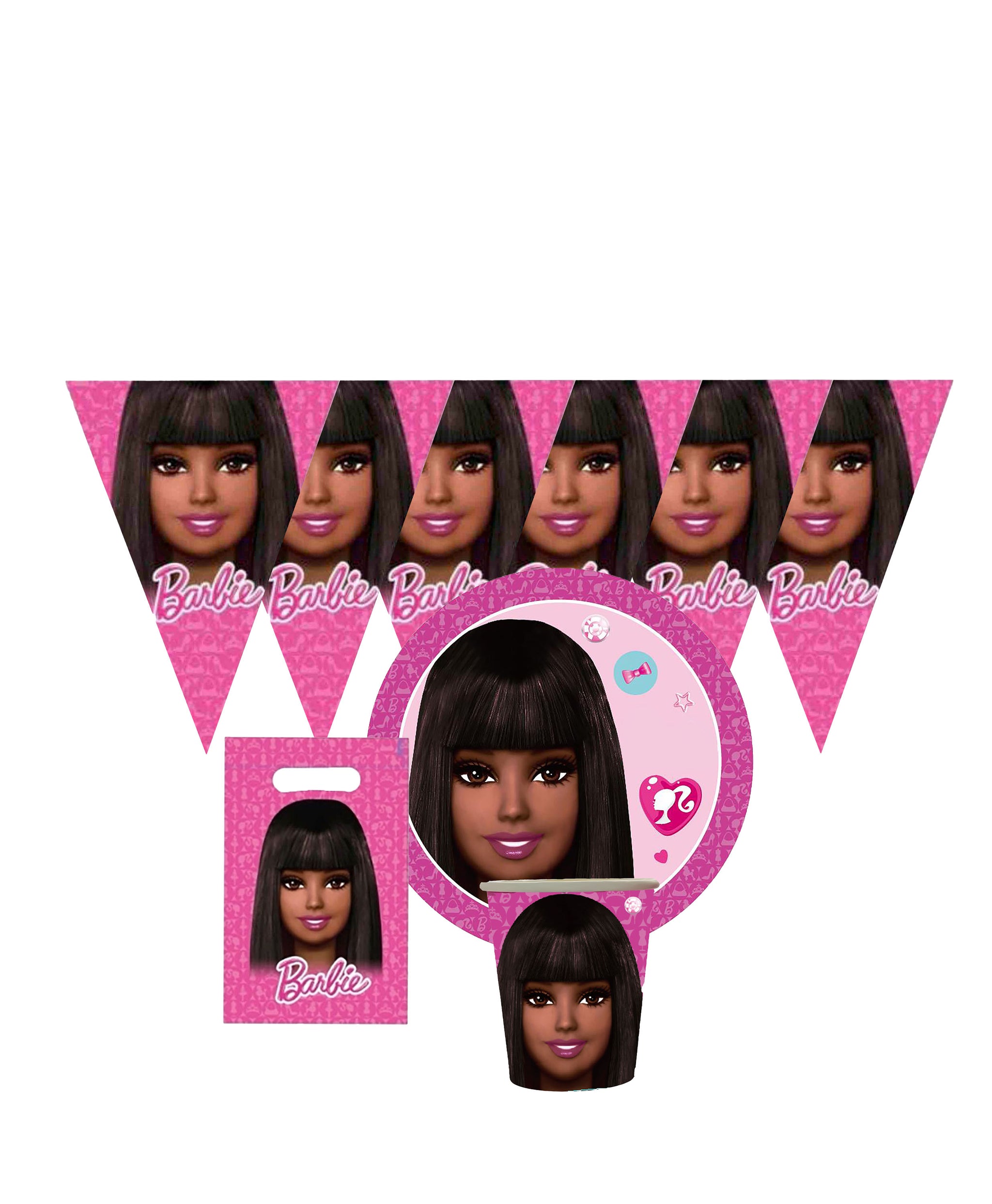 African american doll Black Barbie party kit Ready 4 Your Party